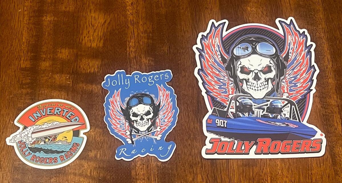 Singmaster Inverted Sticker Sticker - Small/retro/inverted – Jolly Rogers Racing swag